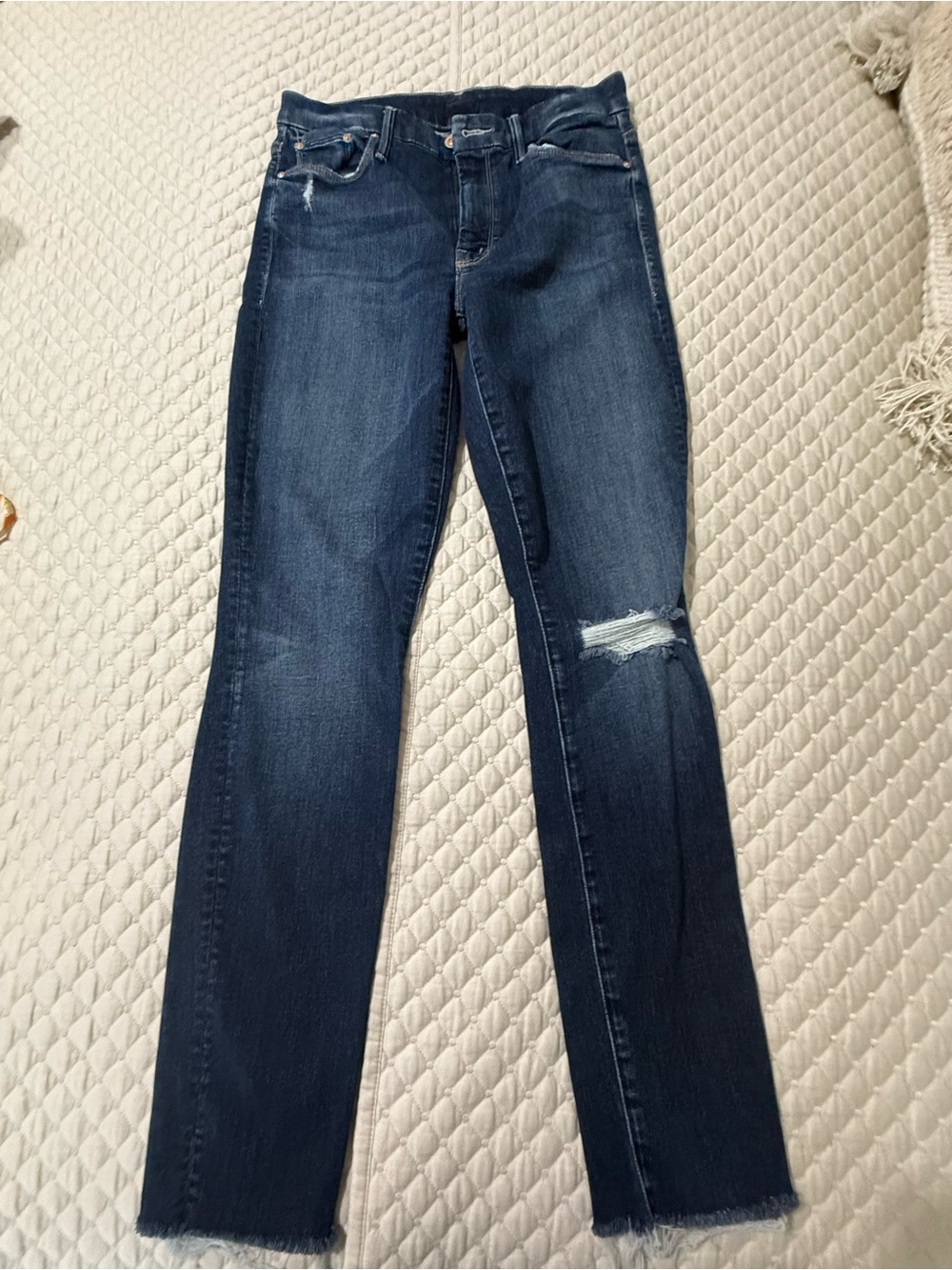 MOTHER  Lehigh waisted Looker Ankle cray Jeans size 26 Distressed skinny amazing